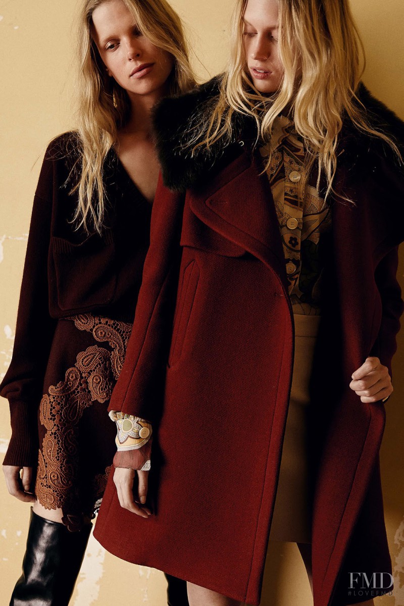 Aymeline Valade featured in  the Chloe fashion show for Pre-Fall 2015