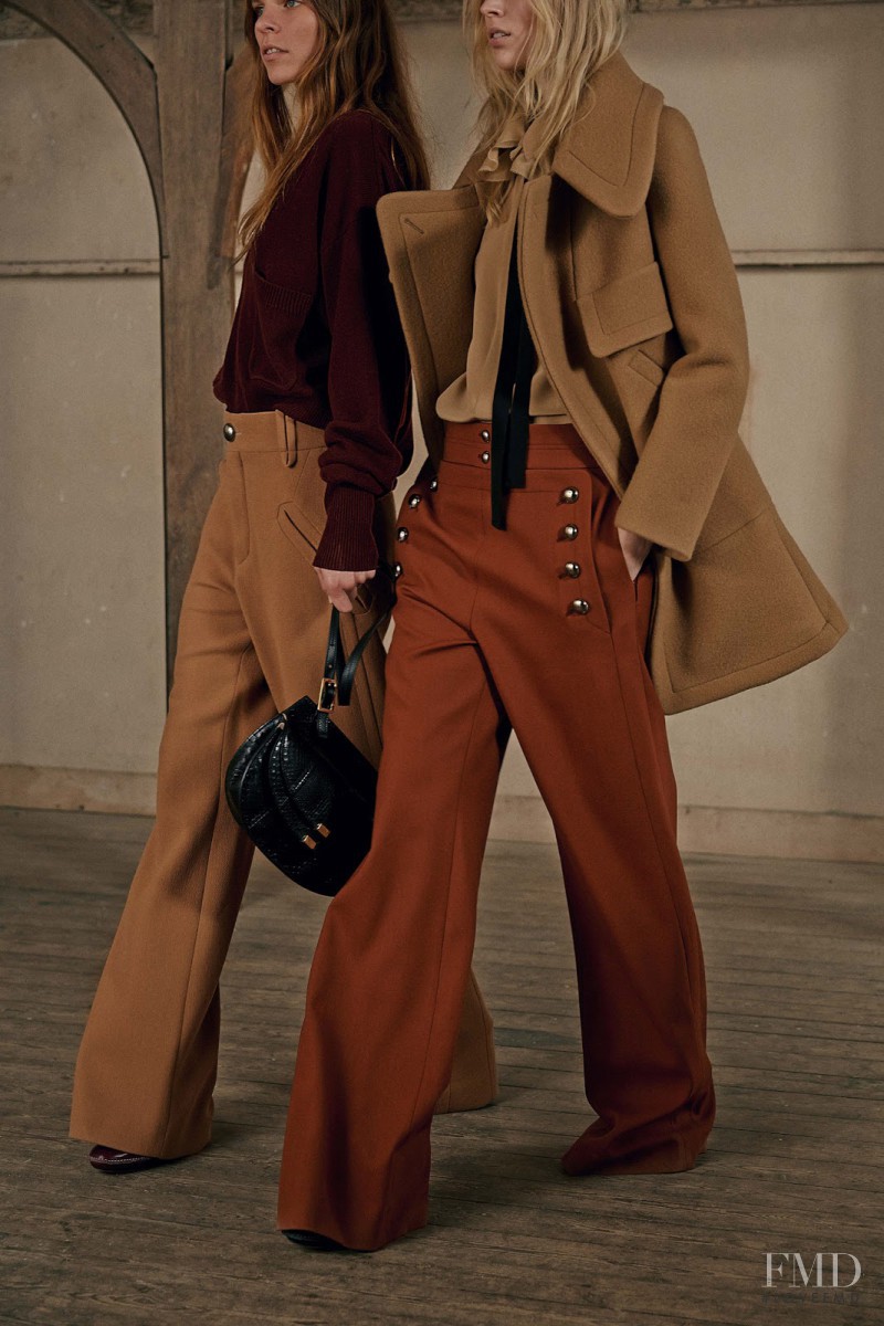 Aymeline Valade featured in  the Chloe fashion show for Pre-Fall 2015