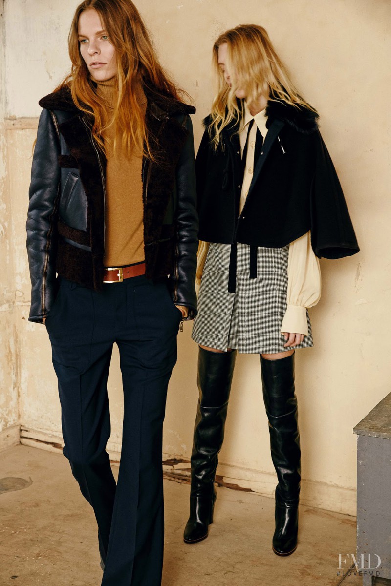 Aymeline Valade featured in  the Chloe fashion show for Pre-Fall 2015