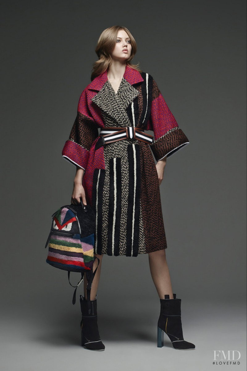 Lindsey Wixson featured in  the Fendi lookbook for Pre-Fall 2015