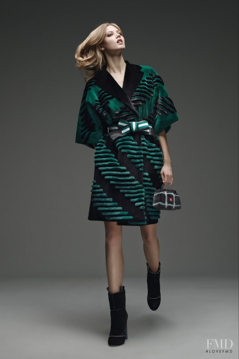 Lindsey Wixson featured in  the Fendi lookbook for Pre-Fall 2015