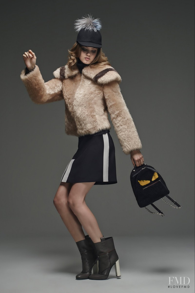 Lindsey Wixson featured in  the Fendi lookbook for Pre-Fall 2015