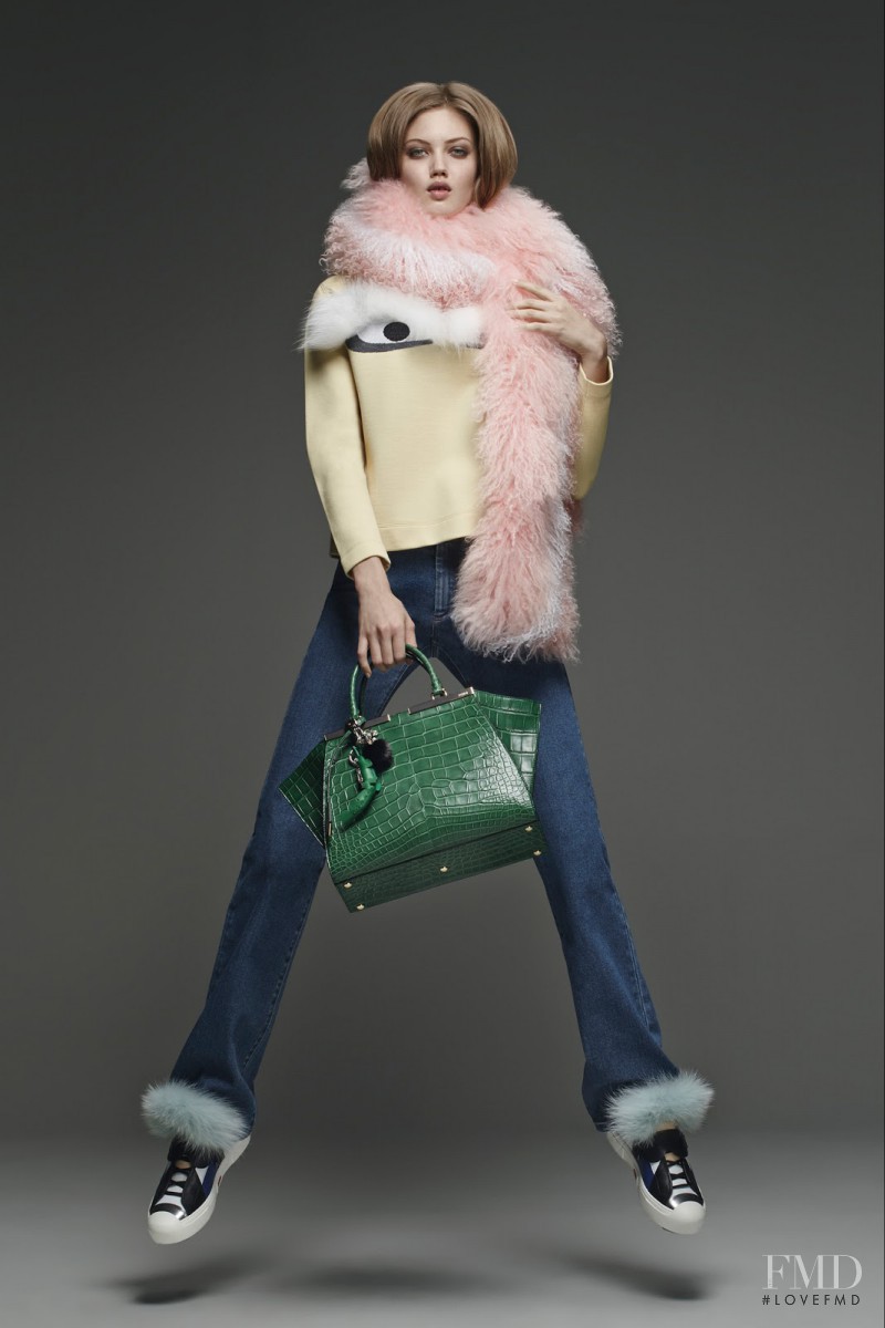 Lindsey Wixson featured in  the Fendi lookbook for Pre-Fall 2015