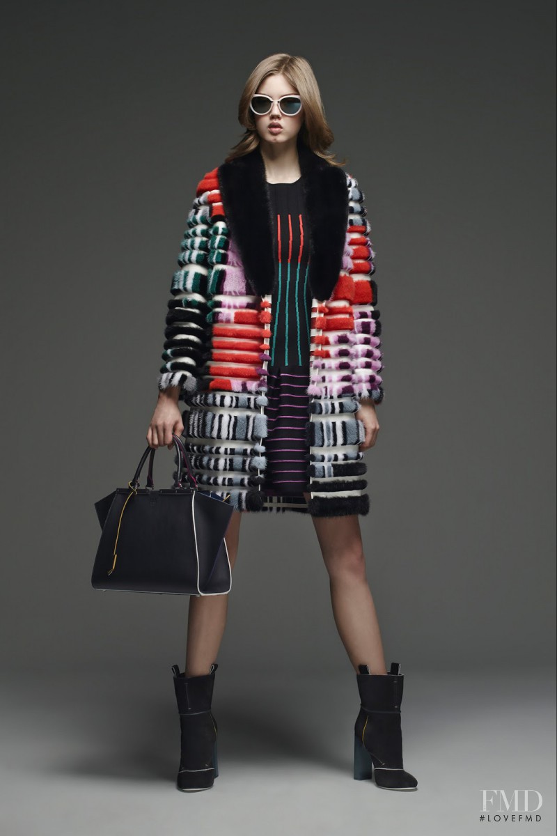 Lindsey Wixson featured in  the Fendi lookbook for Pre-Fall 2015