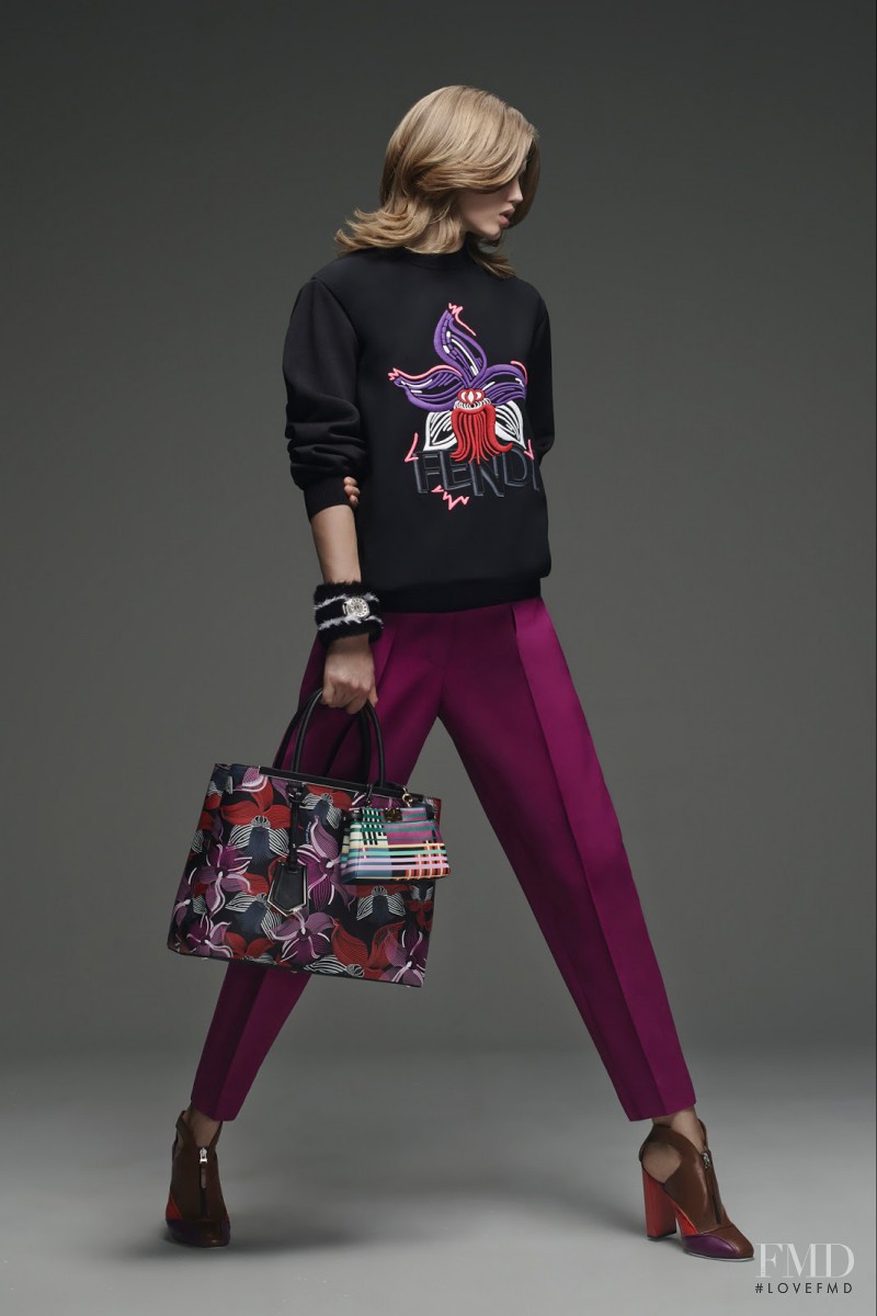 Lindsey Wixson featured in  the Fendi lookbook for Pre-Fall 2015