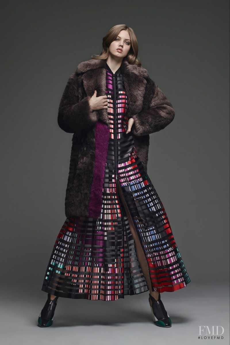 Lindsey Wixson featured in  the Fendi lookbook for Pre-Fall 2015