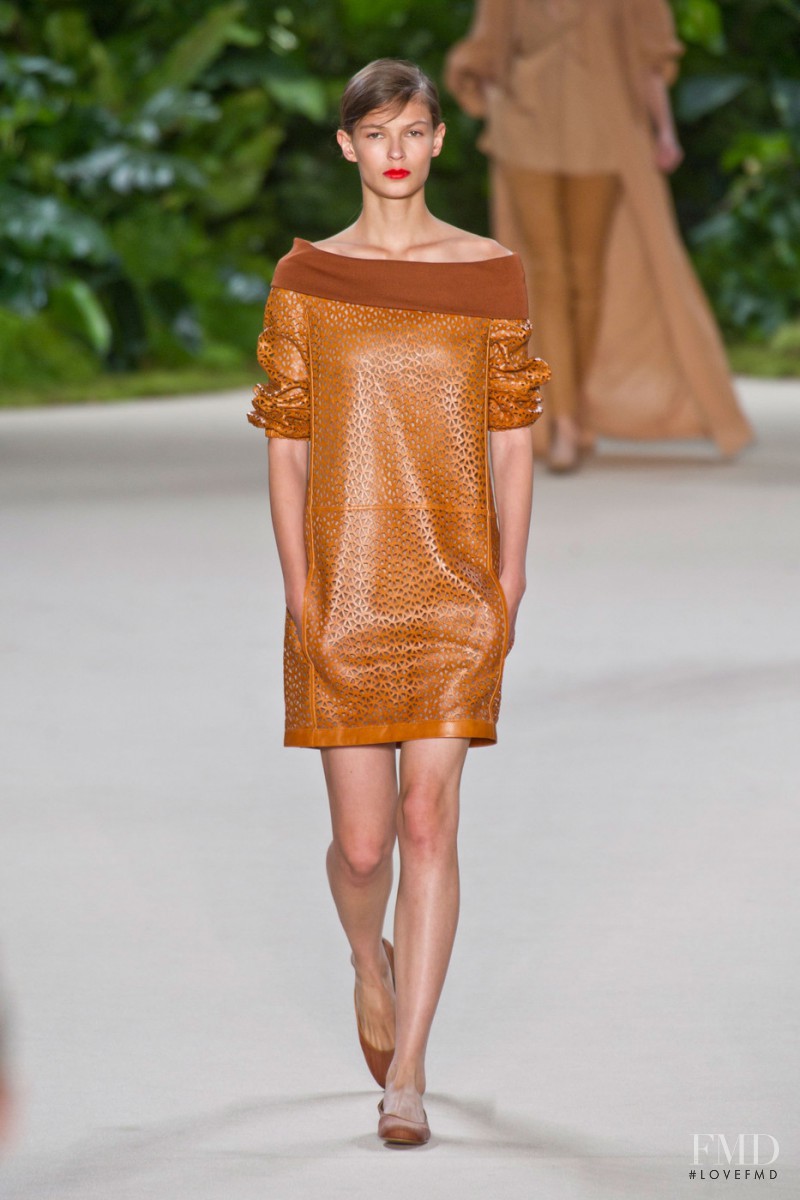 Emilia Nawarecka featured in  the Akris fashion show for Spring/Summer 2013