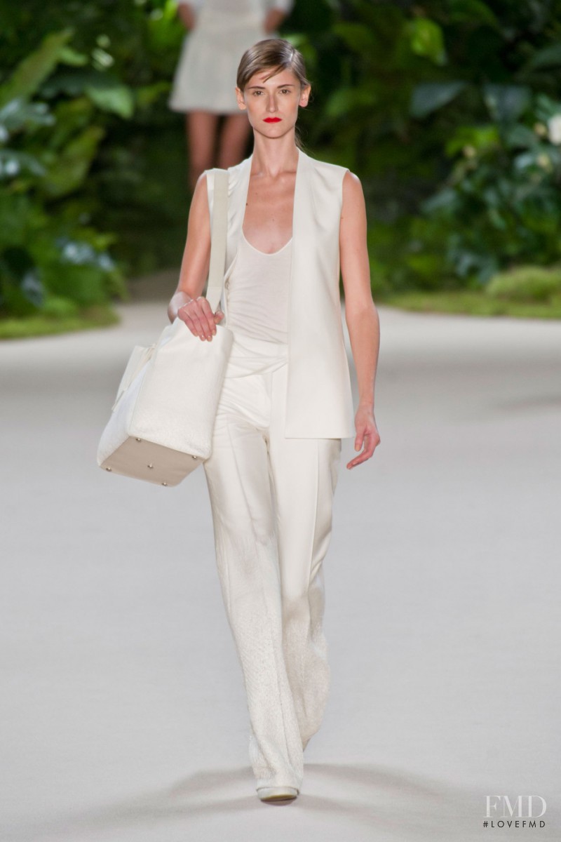 Daiane Conterato featured in  the Akris fashion show for Spring/Summer 2013