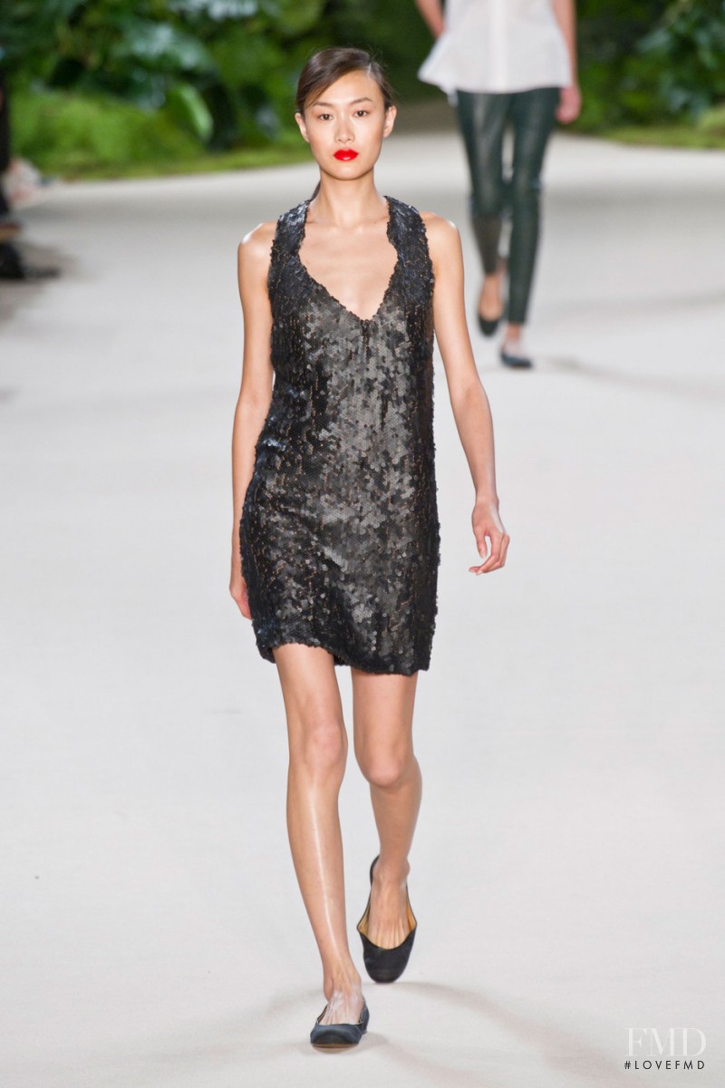 Shu Pei featured in  the Akris fashion show for Spring/Summer 2013