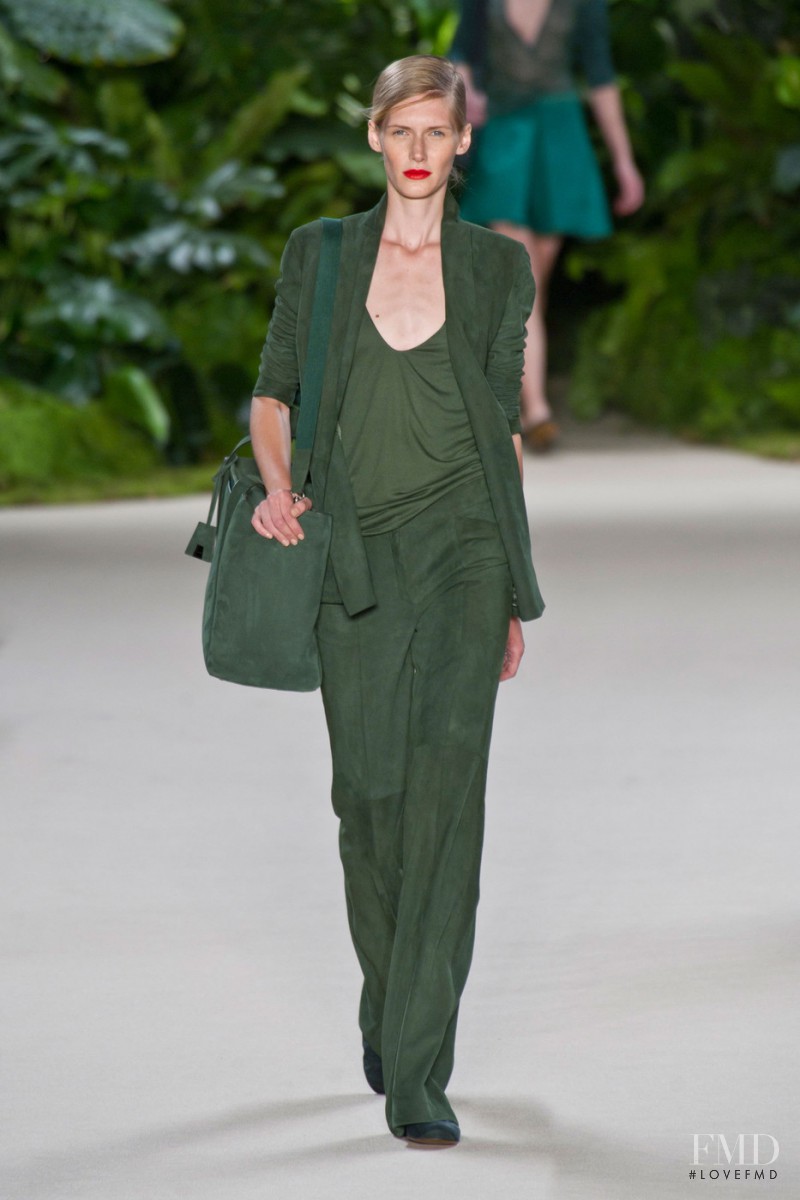 Romina Lanaro featured in  the Akris fashion show for Spring/Summer 2013