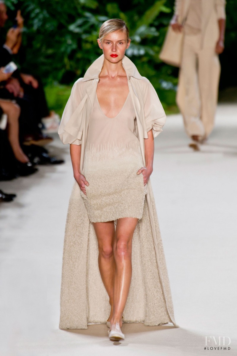 Svieta Nemkova featured in  the Akris fashion show for Spring/Summer 2013