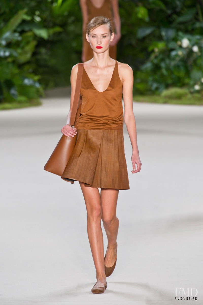 Alex Yuryeva featured in  the Akris fashion show for Spring/Summer 2013