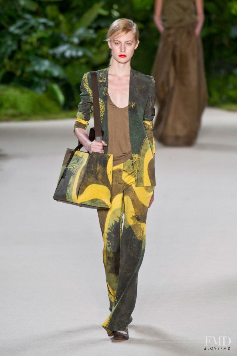 Lauren Bigelow featured in  the Akris fashion show for Spring/Summer 2013