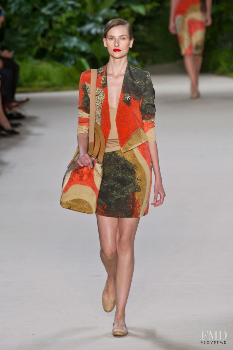 Katia Selinger featured in  the Akris fashion show for Spring/Summer 2013