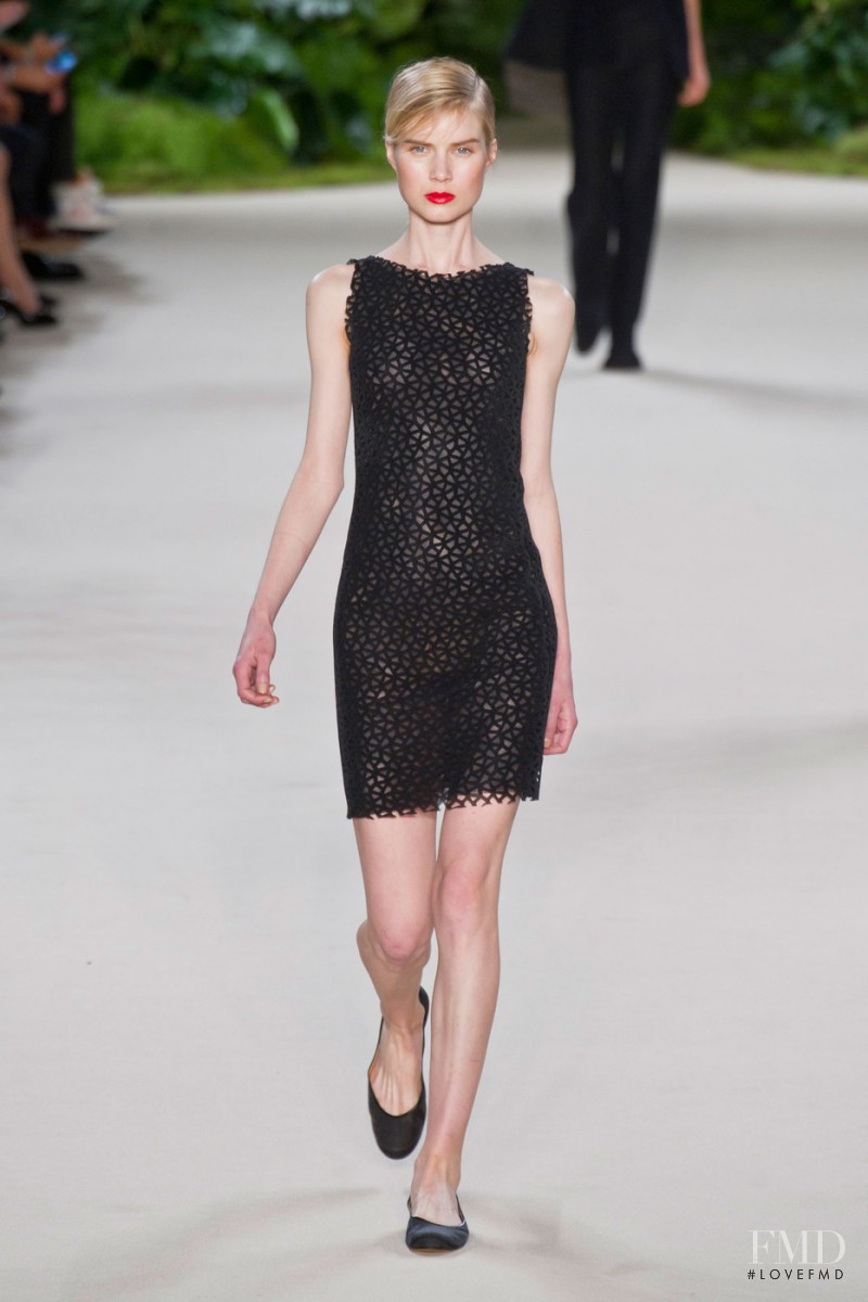 Elsa Sylvan featured in  the Akris fashion show for Spring/Summer 2013