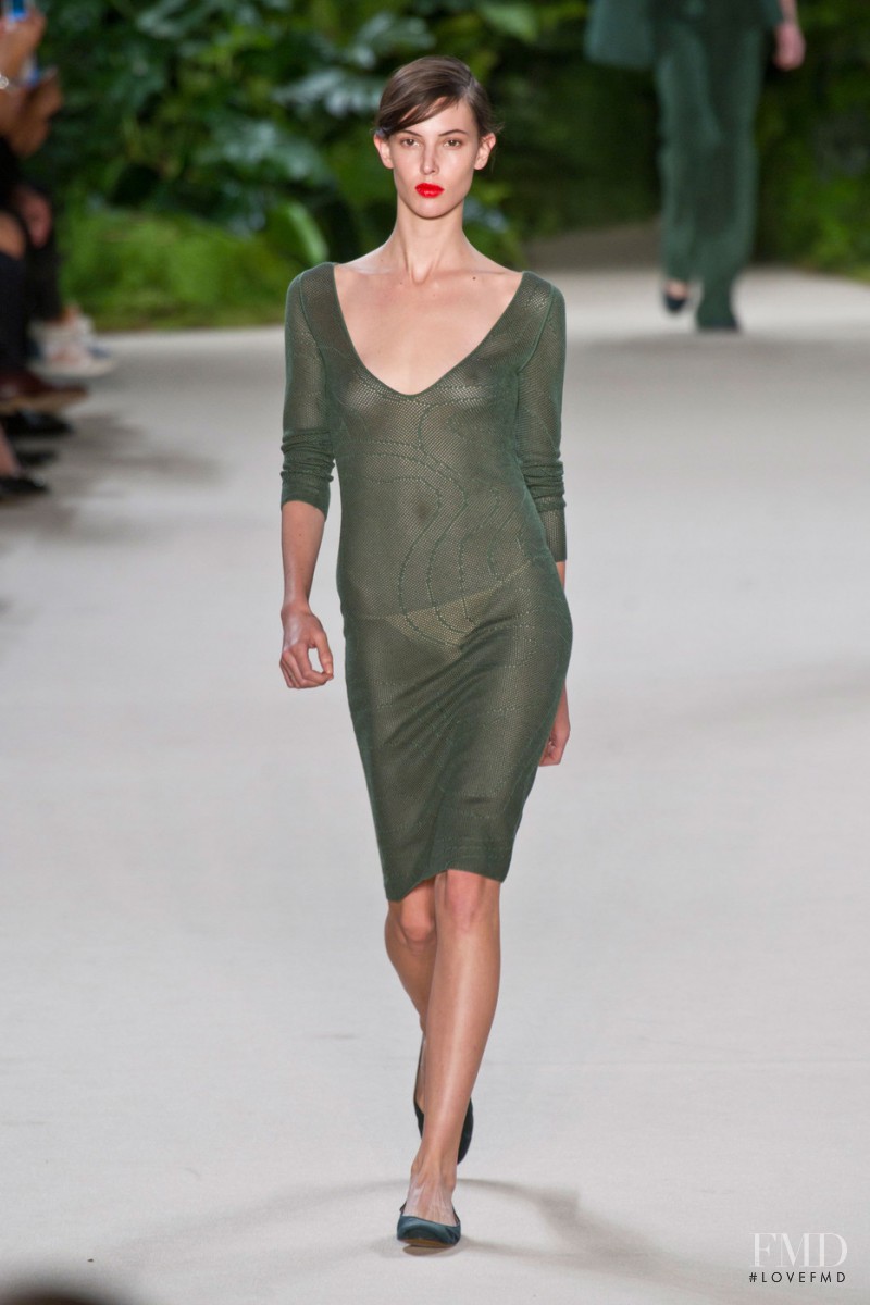 Ruby Aldridge featured in  the Akris fashion show for Spring/Summer 2013