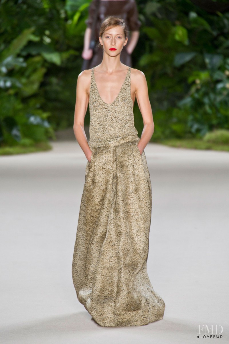 Alana Zimmer featured in  the Akris fashion show for Spring/Summer 2013