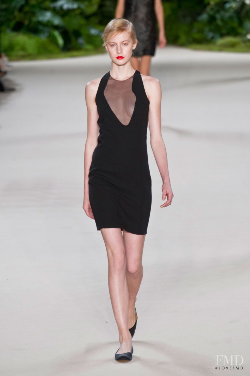 Lauren Bigelow featured in  the Akris fashion show for Spring/Summer 2013