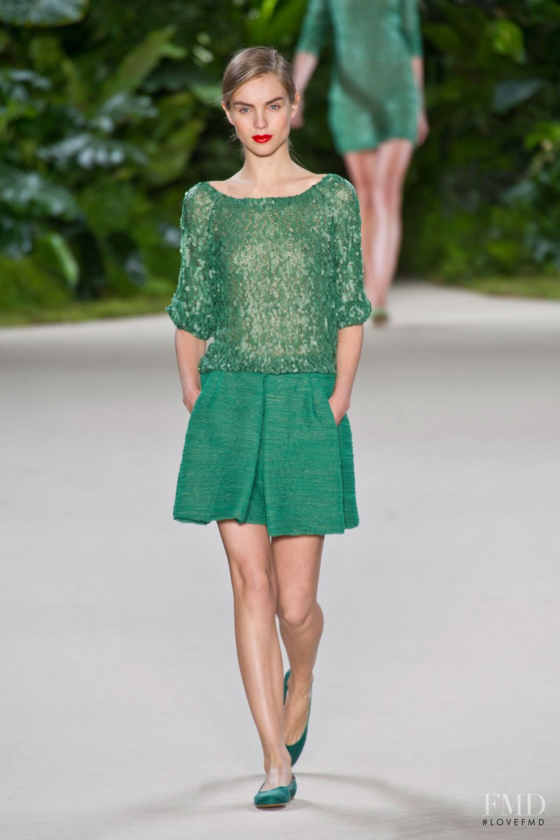 Odile Coco van Stuijvenberg featured in  the Akris fashion show for Spring/Summer 2013