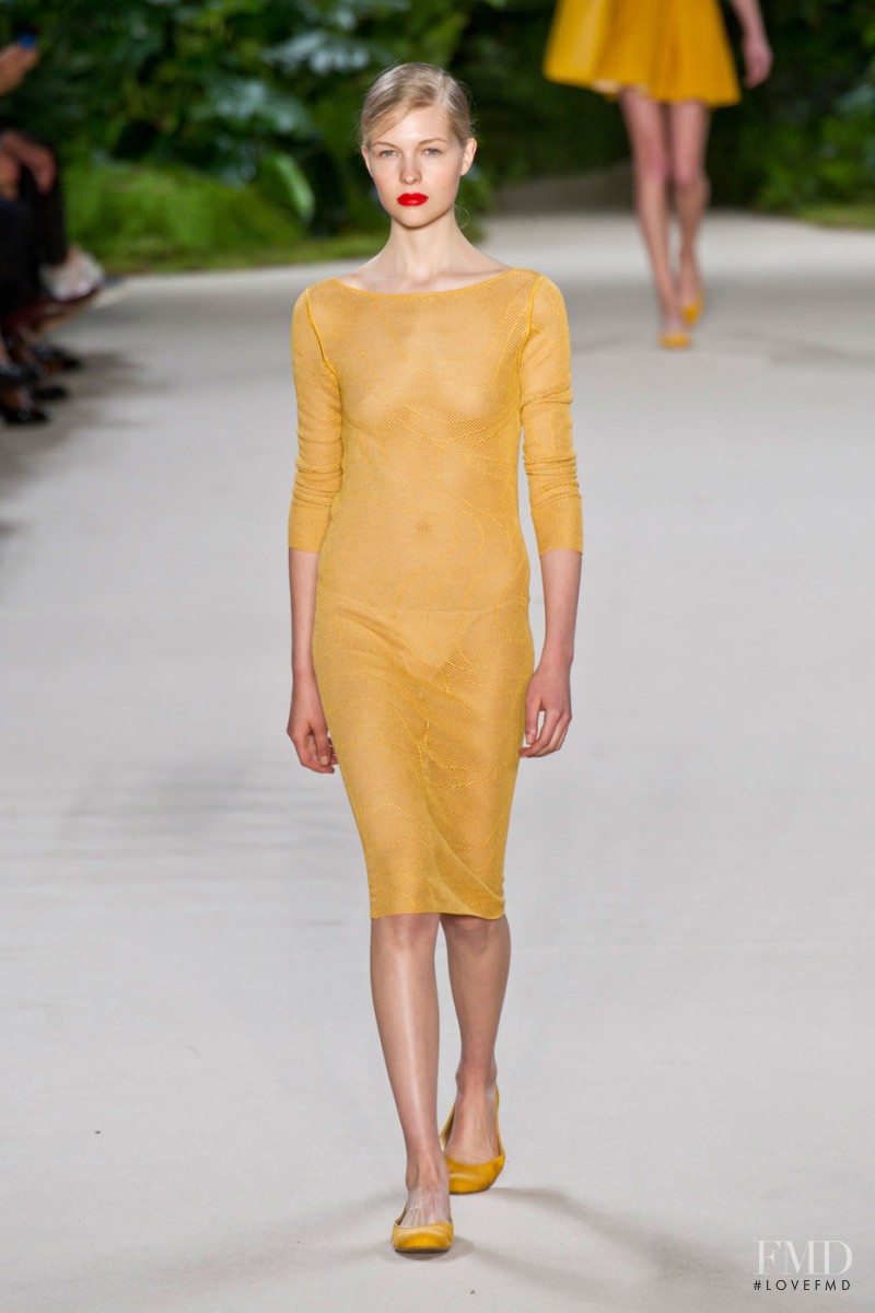 Amanda Nimmo featured in  the Akris fashion show for Spring/Summer 2013