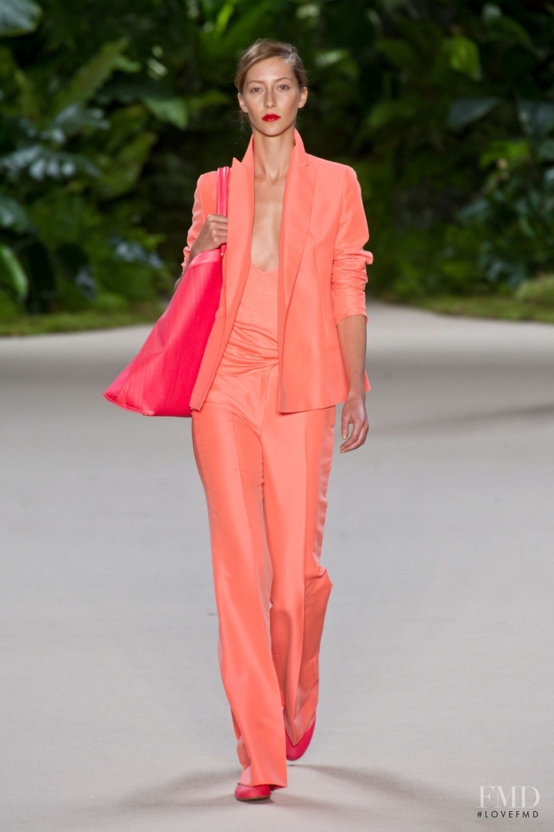 Alana Zimmer featured in  the Akris fashion show for Spring/Summer 2013