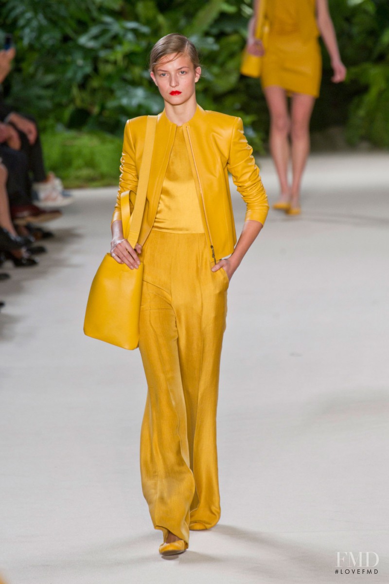 Emeline Ghesquiere featured in  the Akris fashion show for Spring/Summer 2013