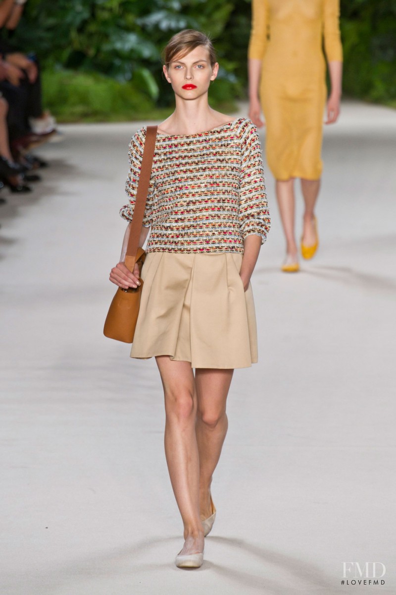 Karlina Caune featured in  the Akris fashion show for Spring/Summer 2013