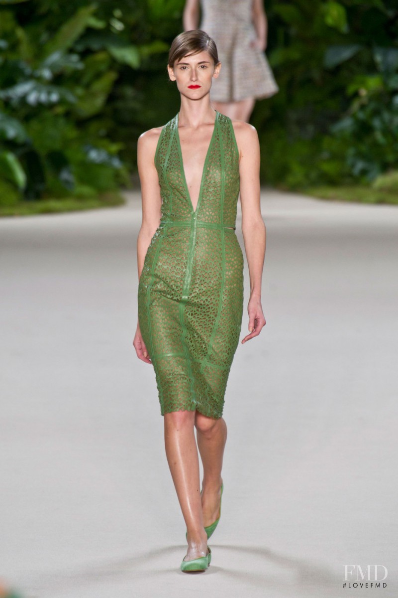 Daiane Conterato featured in  the Akris fashion show for Spring/Summer 2013