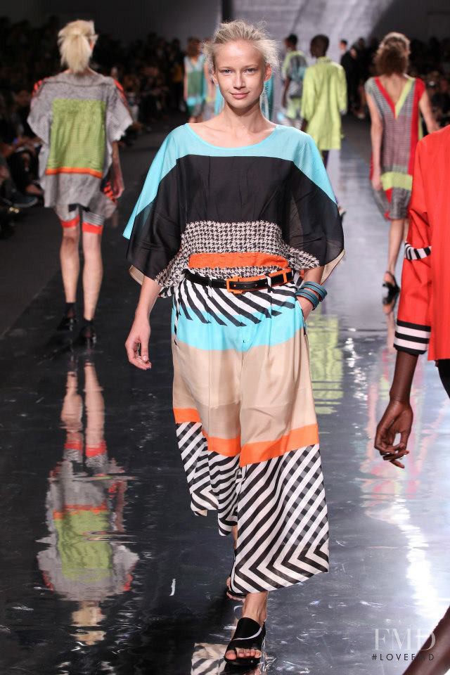 Ella Petrushko featured in  the Issey Miyake fashion show for Spring/Summer 2013