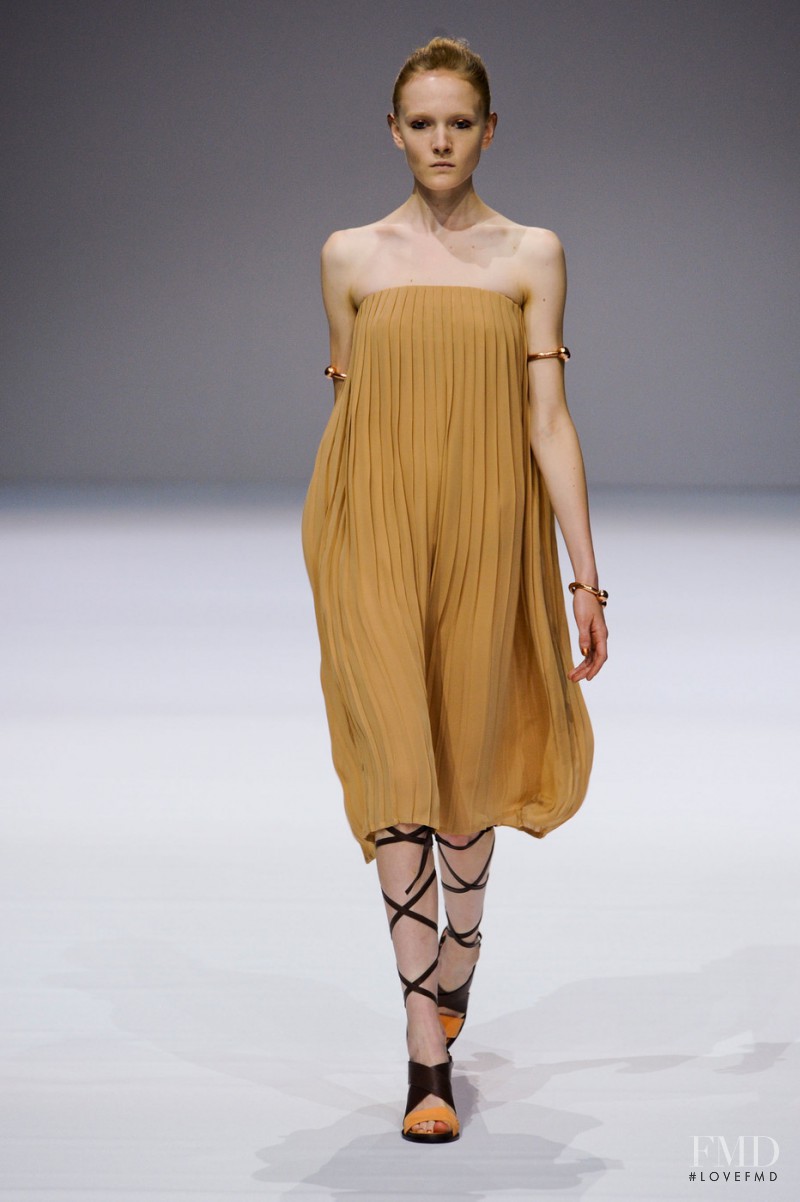 Maja Salamon featured in  the Veronique Branquinho fashion show for Spring/Summer 2013