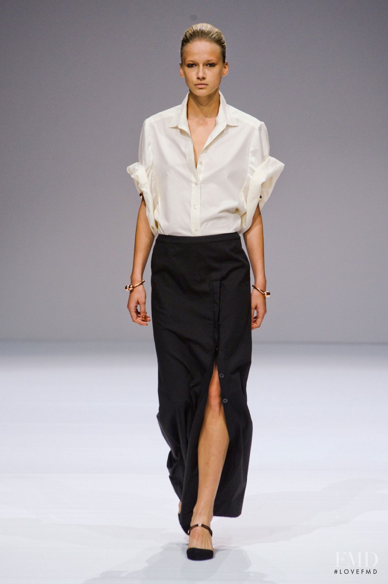 Ella Petrushko featured in  the Veronique Branquinho fashion show for Spring/Summer 2013