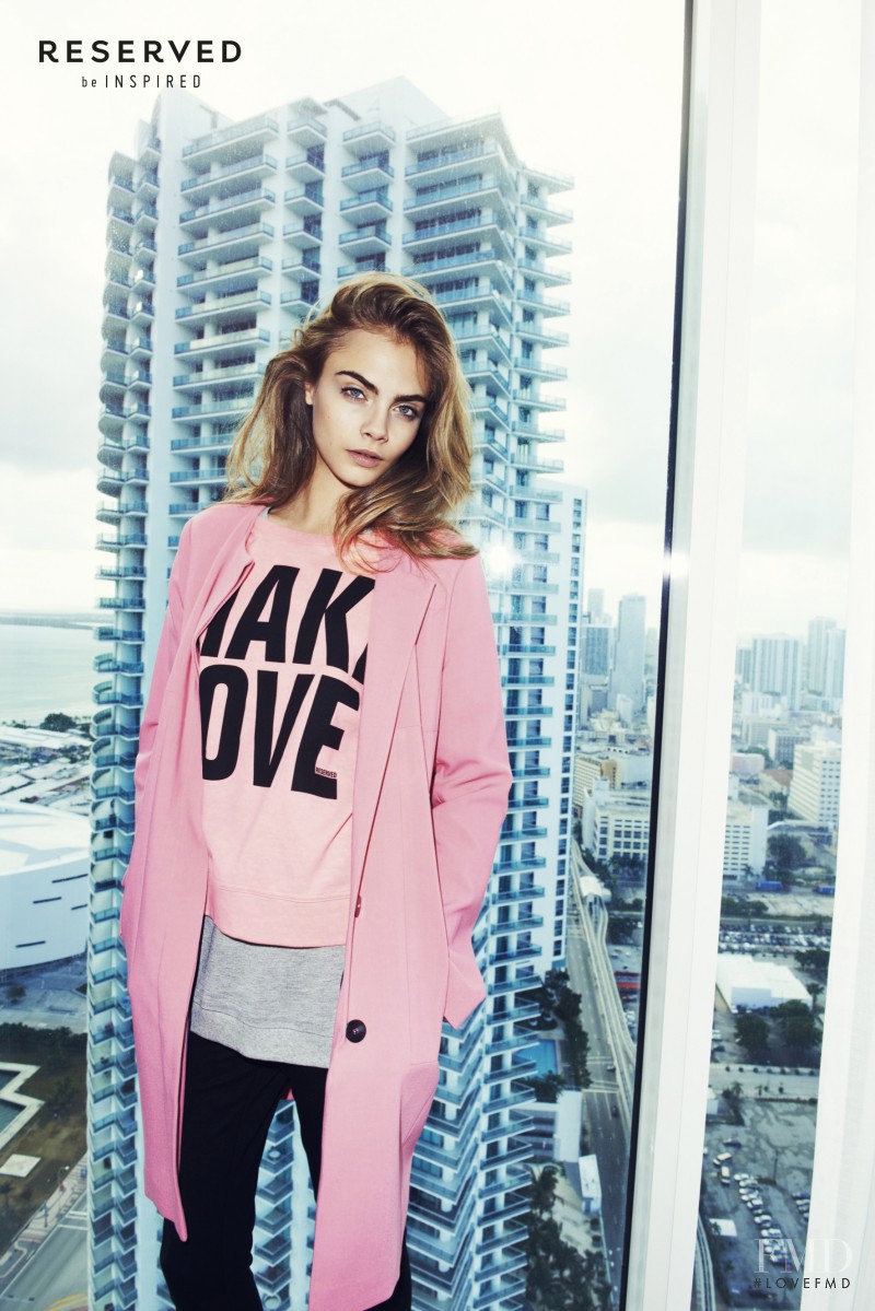 Cara Delevingne featured in  the Reserved advertisement for Spring/Summer 2013