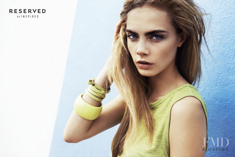 Cara Delevingne featured in  the Reserved advertisement for Spring/Summer 2013