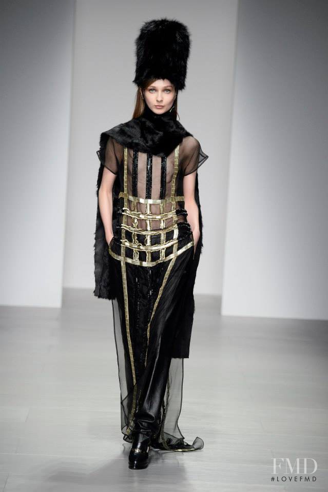 Viola Rogacka featured in  the DAKS fashion show for Autumn/Winter 2014