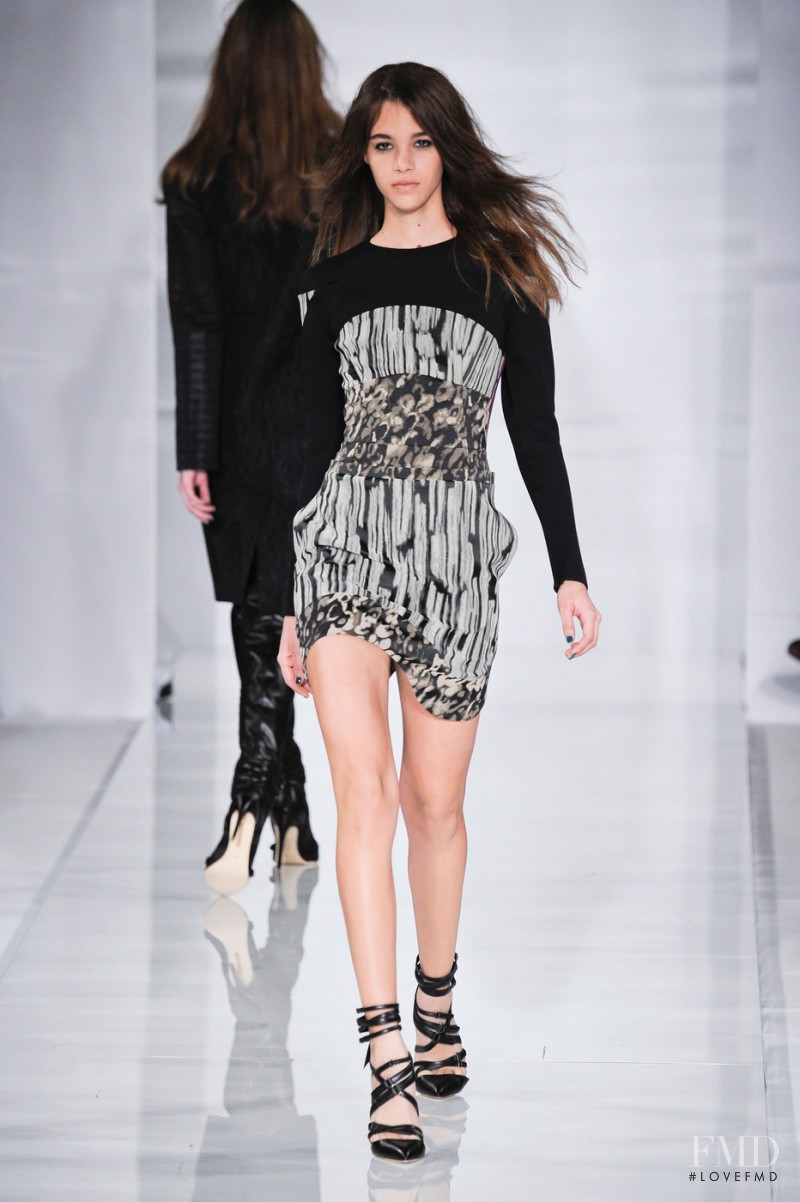 Pauline Hoarau featured in  the Antonio Berardi fashion show for Autumn/Winter 2014