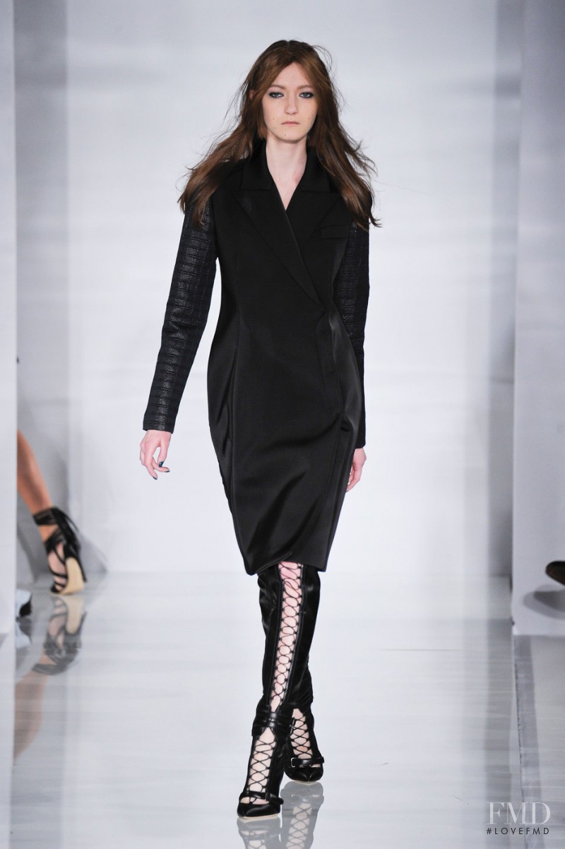 Kasia Jujeczka featured in  the Antonio Berardi fashion show for Autumn/Winter 2014