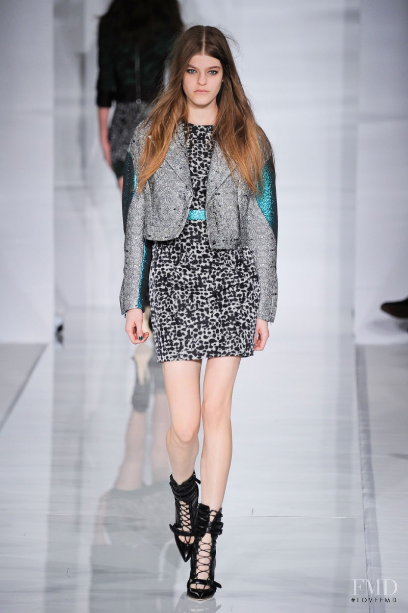 Kia Low featured in  the Antonio Berardi fashion show for Autumn/Winter 2014