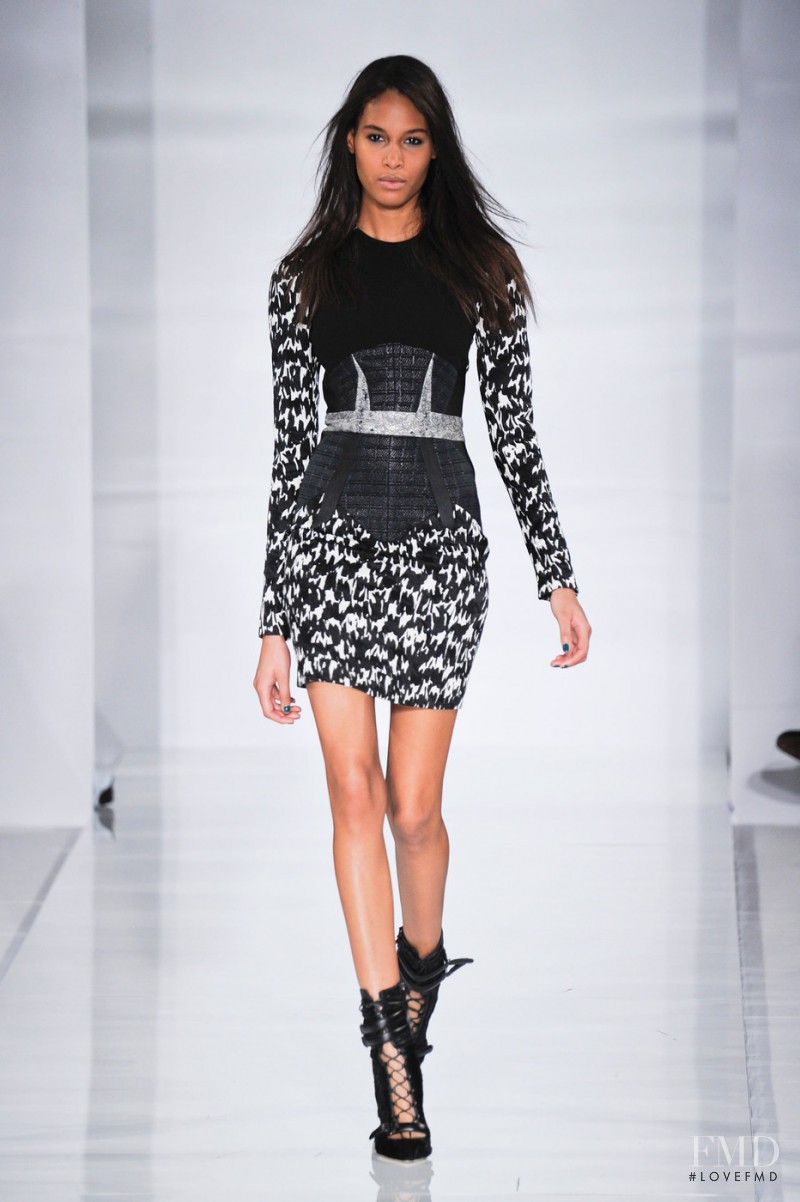 Cindy Bruna featured in  the Antonio Berardi fashion show for Autumn/Winter 2014