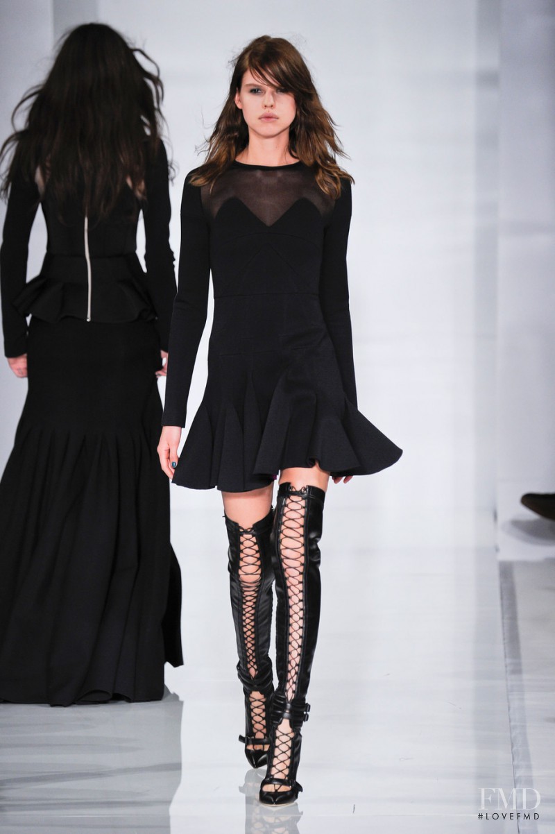 Josefin Gustafsson featured in  the Antonio Berardi fashion show for Autumn/Winter 2014