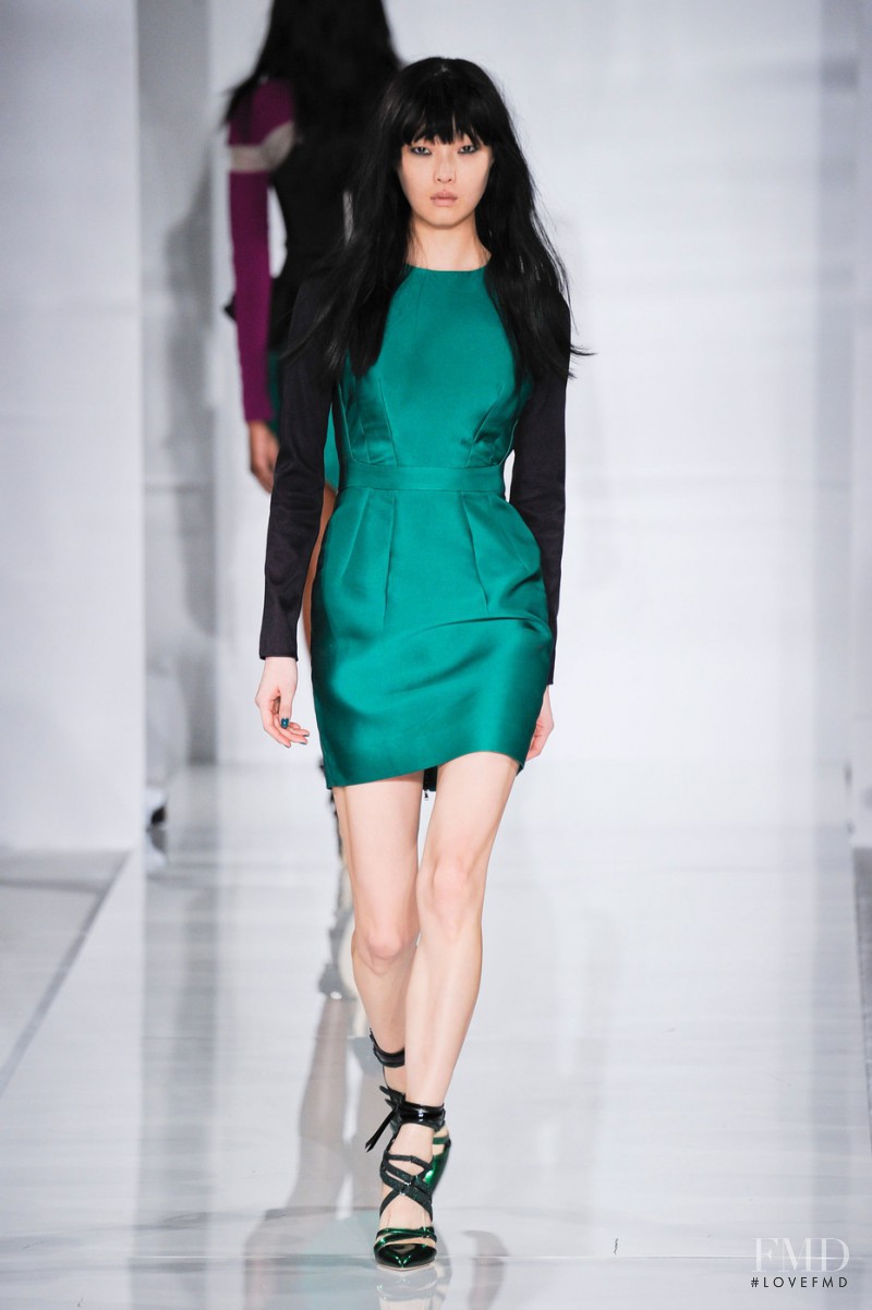 Sung Hee Kim featured in  the Antonio Berardi fashion show for Autumn/Winter 2014