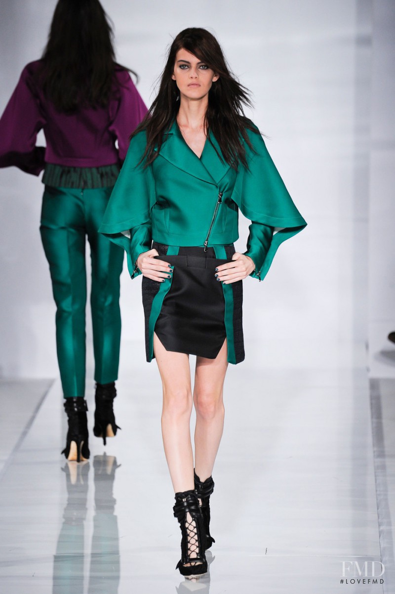 Camilla Hansen featured in  the Antonio Berardi fashion show for Autumn/Winter 2014