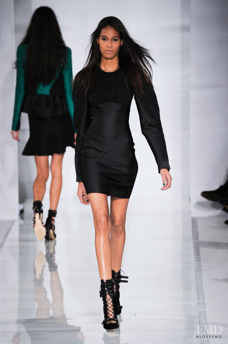 Cindy Bruna featured in  the Antonio Berardi fashion show for Autumn/Winter 2014