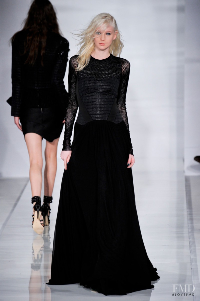 Nastya Sten featured in  the Antonio Berardi fashion show for Autumn/Winter 2014