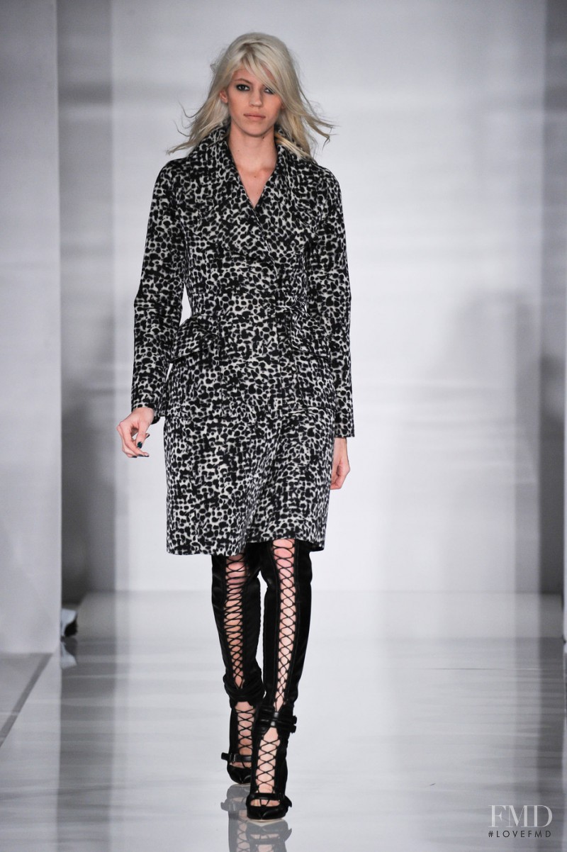 Devon Windsor featured in  the Antonio Berardi fashion show for Autumn/Winter 2014