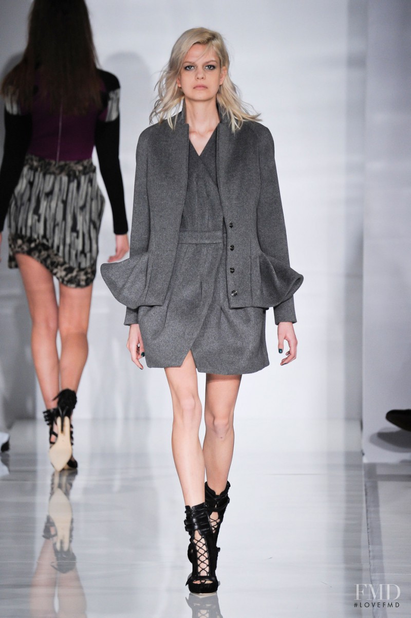 Caroline Schurch featured in  the Antonio Berardi fashion show for Autumn/Winter 2014