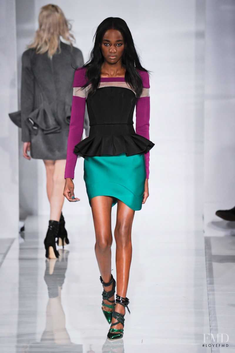 Janica Compte featured in  the Antonio Berardi fashion show for Autumn/Winter 2014