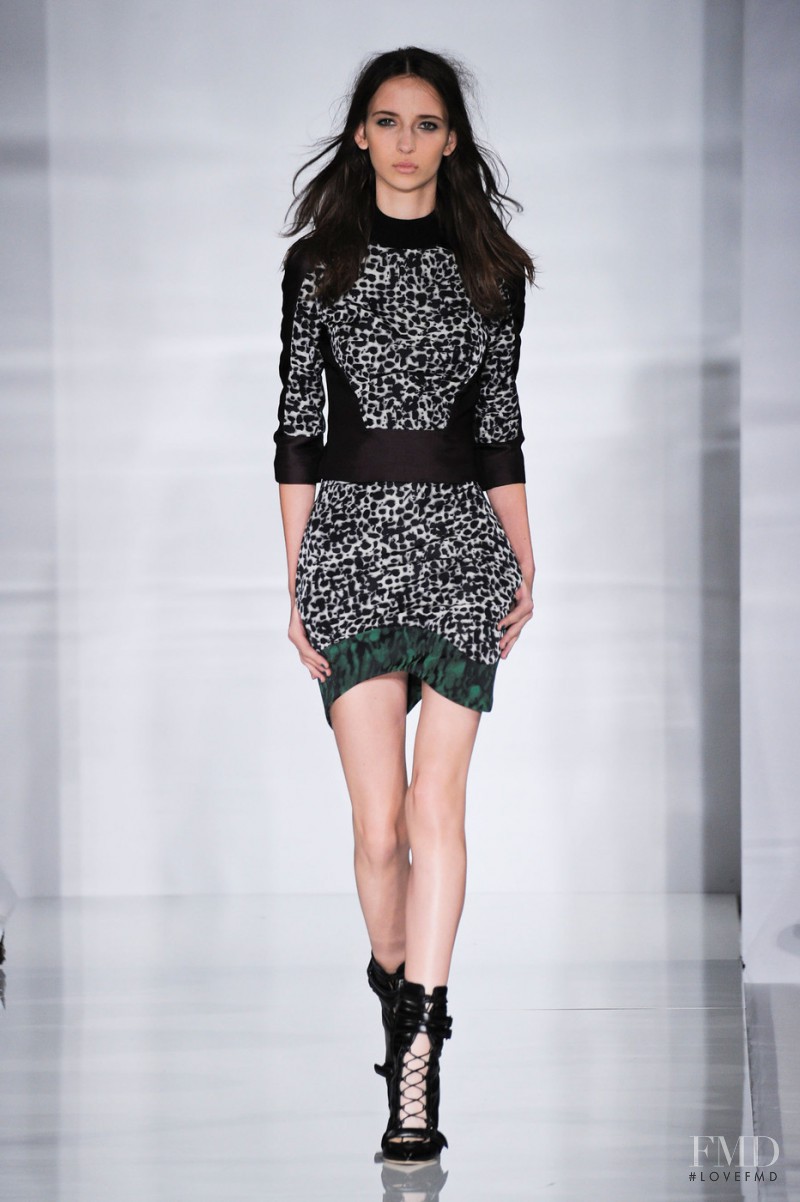Waleska Gorczevski featured in  the Antonio Berardi fashion show for Autumn/Winter 2014