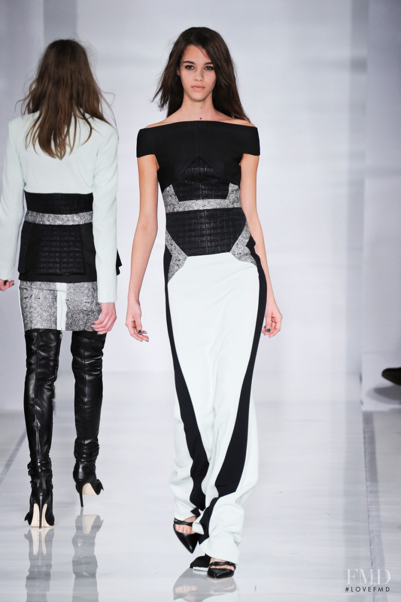 Pauline Hoarau featured in  the Antonio Berardi fashion show for Autumn/Winter 2014