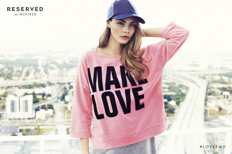 Cara Delevingne featured in  the Reserved advertisement for Spring/Summer 2013