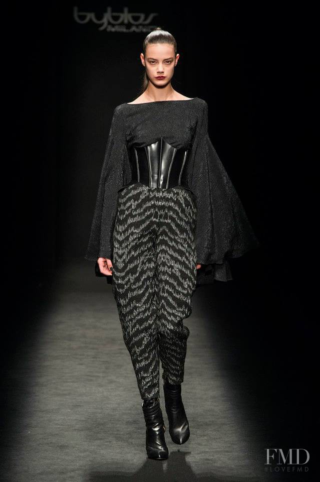 Anja Leuenberger featured in  the byblos fashion show for Autumn/Winter 2014